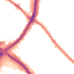 Night-time road noise heatmap for NW11 9HD