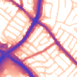 Daytime road noise heatmap for NW11 9HU