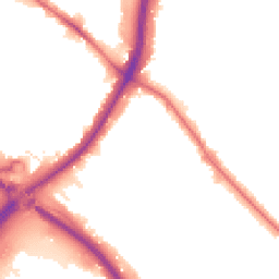 Night-time road noise heatmap for NW11 9HU