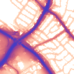 Daytime road noise heatmap for NW11 9HY