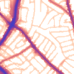Daytime road noise heatmap for NW11 9NS