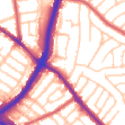 Daytime road noise heatmap for NW11 9QX