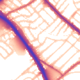 Daytime road noise heatmap for NW11 9RP