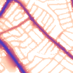 Daytime road noise heatmap for NW11 9SJ