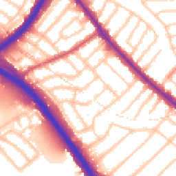 Daytime road noise heatmap for NW11 9TB