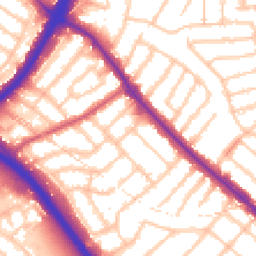 Daytime road noise heatmap for NW11 9TJ