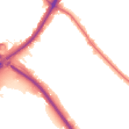 Night-time road noise heatmap for NW11 9UE