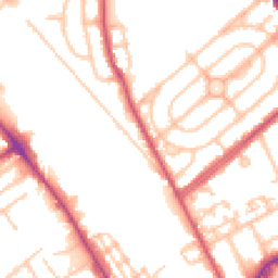 Daytime road noise heatmap for NW2 1AF