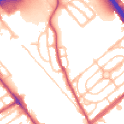 Daytime road noise heatmap for NW2 1AP