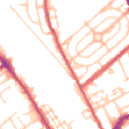 Daytime road noise heatmap for NW2 1AQ