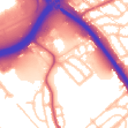 Daytime road noise heatmap for NW2 1AR