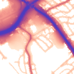 Daytime road noise heatmap for NW2 1AS