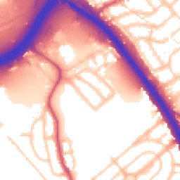 Daytime road noise heatmap for NW2 1AU