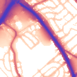 Daytime road noise heatmap for NW2 1BB