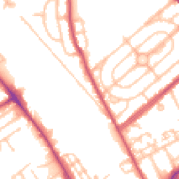Daytime road noise heatmap for NW2 1BH