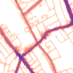 Daytime road noise heatmap for NW2 1BP