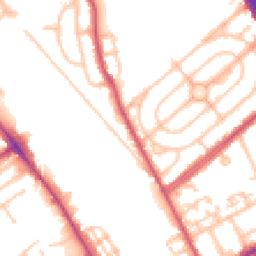 Daytime road noise heatmap for NW2 1BR