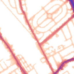 Daytime road noise heatmap for NW2 1BU