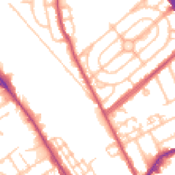Daytime road noise heatmap for NW2 1BW