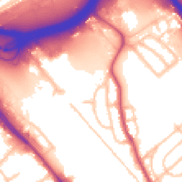Daytime road noise heatmap for NW2 1DD
