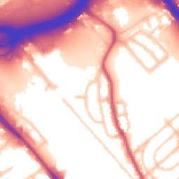 Daytime road noise heatmap for NW2 1DE