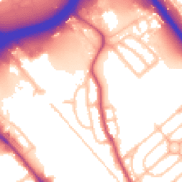Daytime road noise heatmap for NW2 1DH
