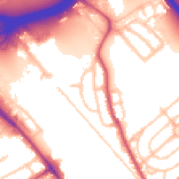 Daytime road noise heatmap for NW2 1DJ