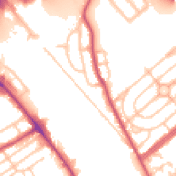 Daytime road noise heatmap for NW2 1DN