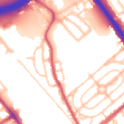 Daytime road noise heatmap for NW2 1DR