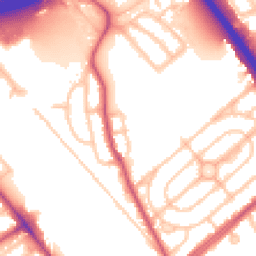 Daytime road noise heatmap for NW2 1DT