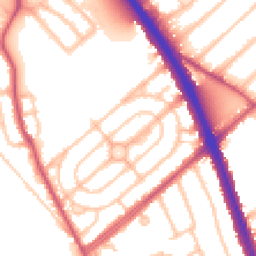 Daytime road noise heatmap for NW2 1EA