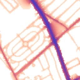 Daytime road noise heatmap for NW2 1EB