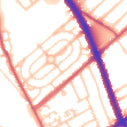 Daytime road noise heatmap for NW2 1ED