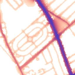 Daytime road noise heatmap for NW2 1EF