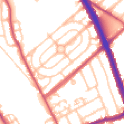 Daytime road noise heatmap for NW2 1EH