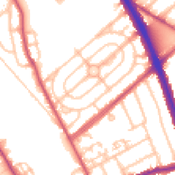 Daytime road noise heatmap for NW2 1EL