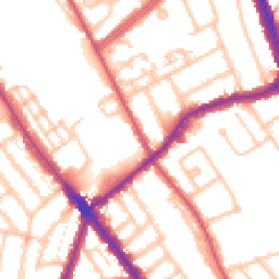 Daytime road noise heatmap for NW2 1EP