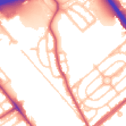 Daytime road noise heatmap for NW2 1FD