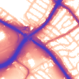 Daytime road noise heatmap for NW2 1JP