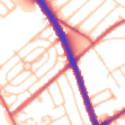 Daytime road noise heatmap for NW2 1QG