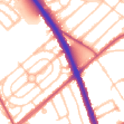 Daytime road noise heatmap for NW2 1QP