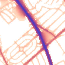 Daytime road noise heatmap for NW2 1QS