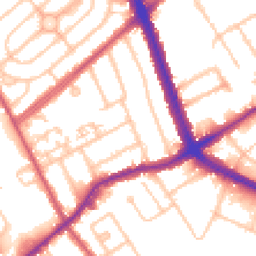 Daytime road noise heatmap for NW2 1SN