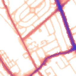 Daytime road noise heatmap for NW2 1SR