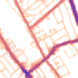 Daytime road noise heatmap for NW2 1UN