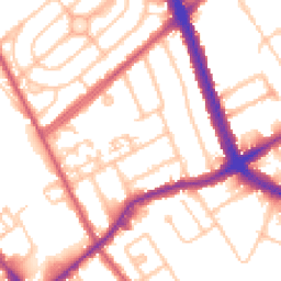 Daytime road noise heatmap for NW2 1UT