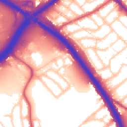 Daytime road noise heatmap for NW2 1XE