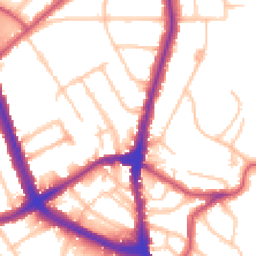Daytime road noise heatmap for NW2 2BG