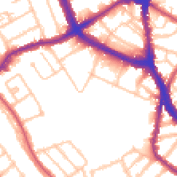 Daytime road noise heatmap for NW2 2BN