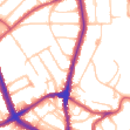 Daytime road noise heatmap for NW2 2BR